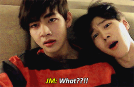 gif of BTS v and jimin saying what??!!