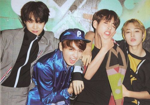 korean band BTS members from gyeongsang-do suga, jungkook, v, and jimin