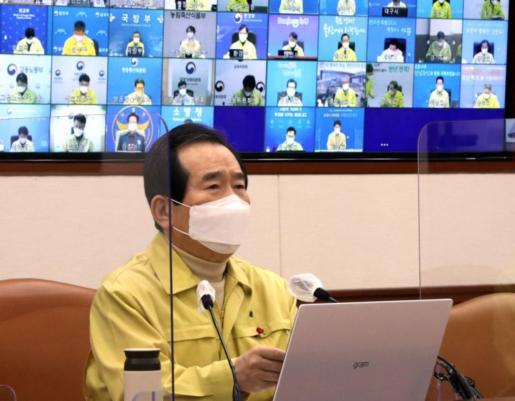 韓國首爾新冠疫情會議，國務總理宣佈延長社交距離措施