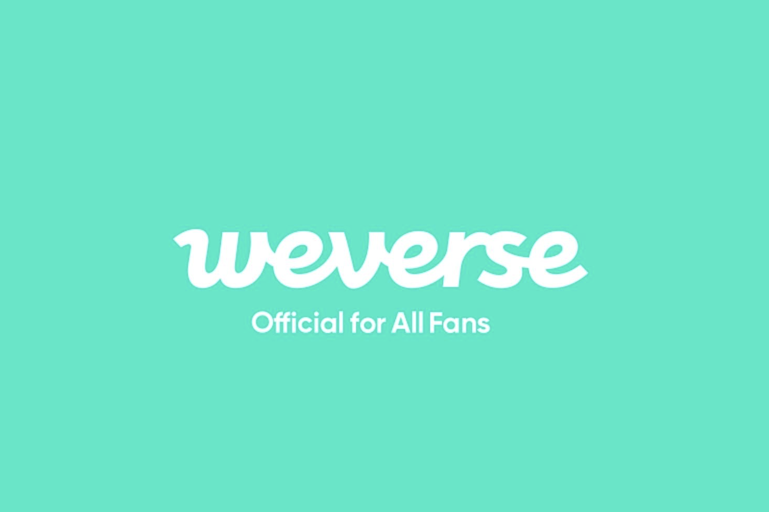 Weverse應用程式的標誌，顯示這是一個供全球粉絲和偶像交流的平台。