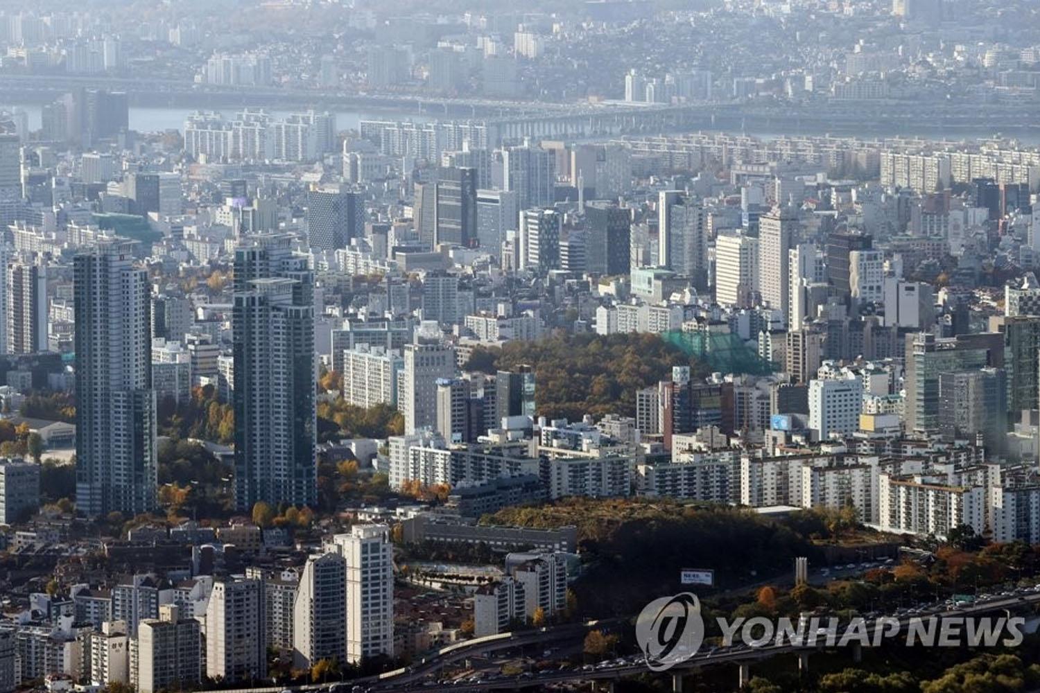 ทัศนียภาพของกรุงโซล แสดงถึงอสังหาริมทรัพย์ในเมืองหลวงของเกาหลีใต้