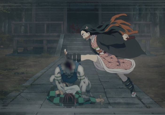 動畫片中的戰鬥場景被打格,這展示出韓國對動畫中暴力細節的審核政策。