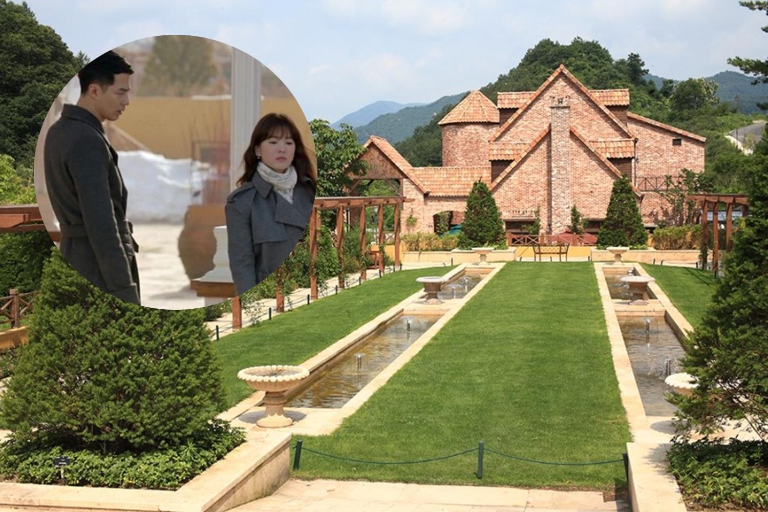 Lokasi syuting Jade Garden untuk drama Korea di Gapyeong, menampilkan taman yang terawat.