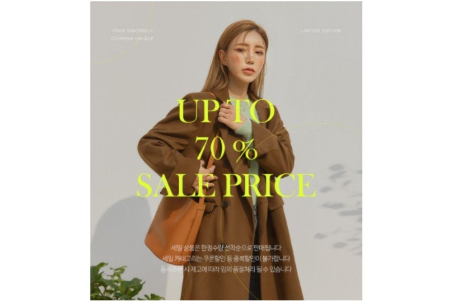 giảm giá sale hàn quốc thời trang common unique