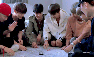 gif of bts playing halli galli