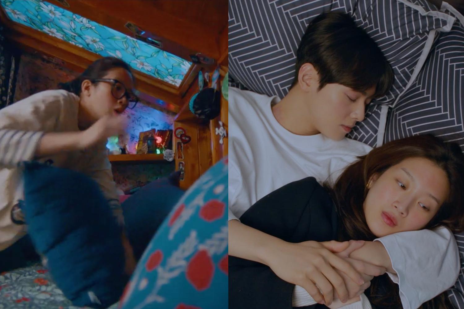 True Beauty scenes where Cha Eun-woo is hugging Moon Ga-young