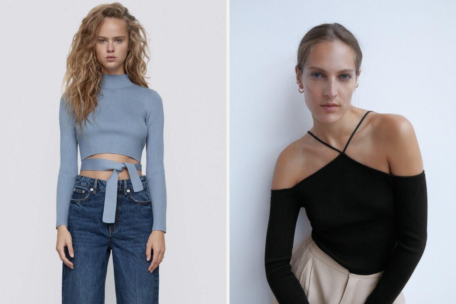 Áo len mỏng cut-out 