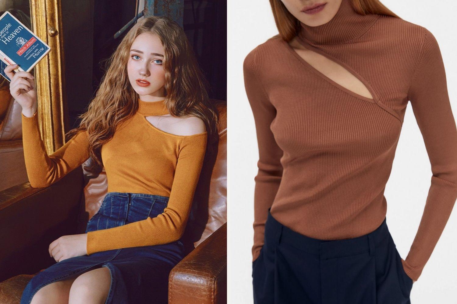 Áo len mỏng cut-out 