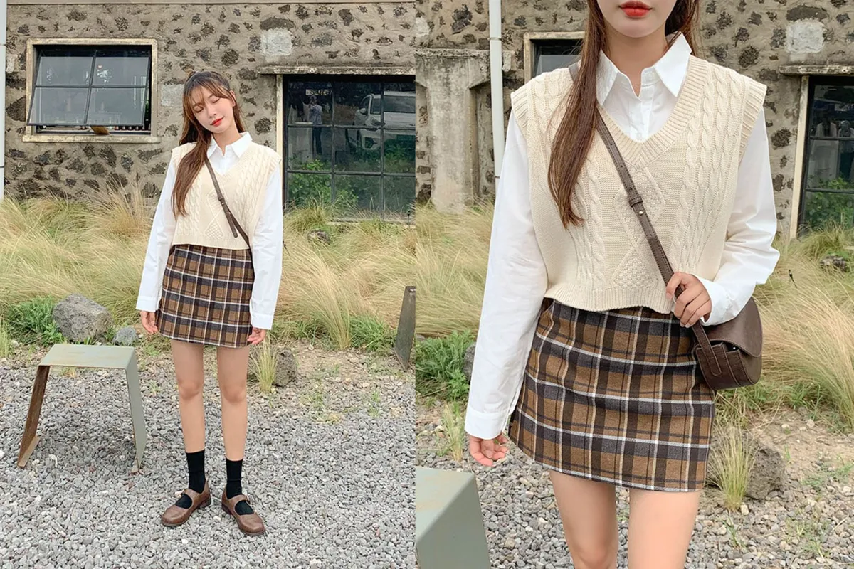 áo gile len hàn quốc