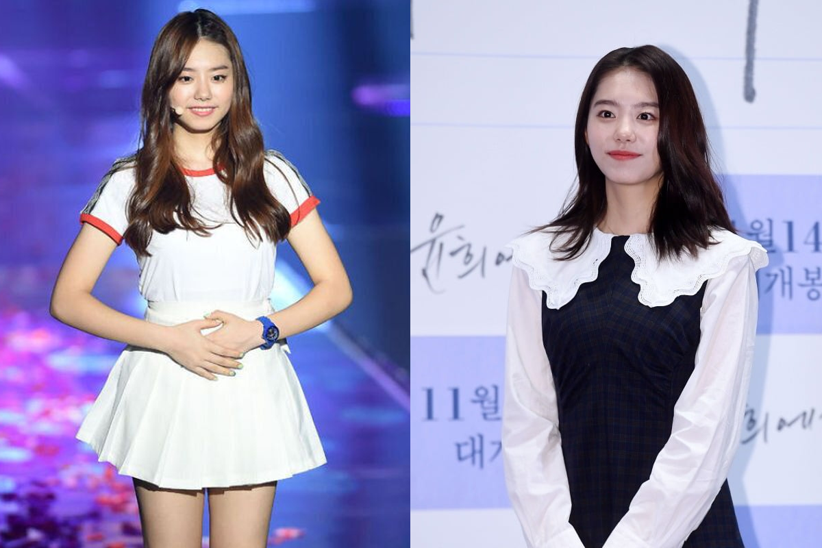 ไอดอลหญิงเกาหลีในชุดสีขาวเรียบหรูขณะแสดงบนเวทีคอนเสิร์ตของเคป็อบ