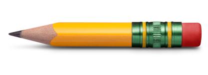 pencil stub that is short