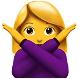 emoji of women gesturing no