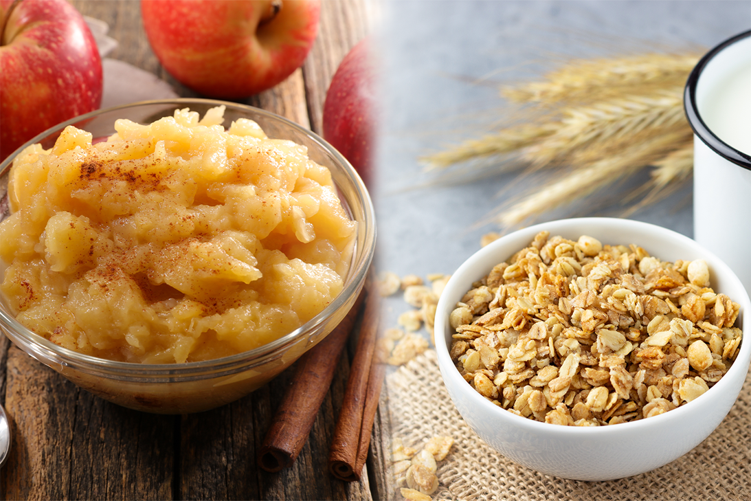 사과 소스와 시리얼, 한국 SNS 레시피에서 사용된 재료들