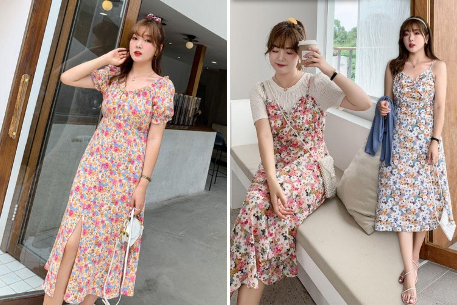 váy liền hàn quốc cho nàng bụng mỡ