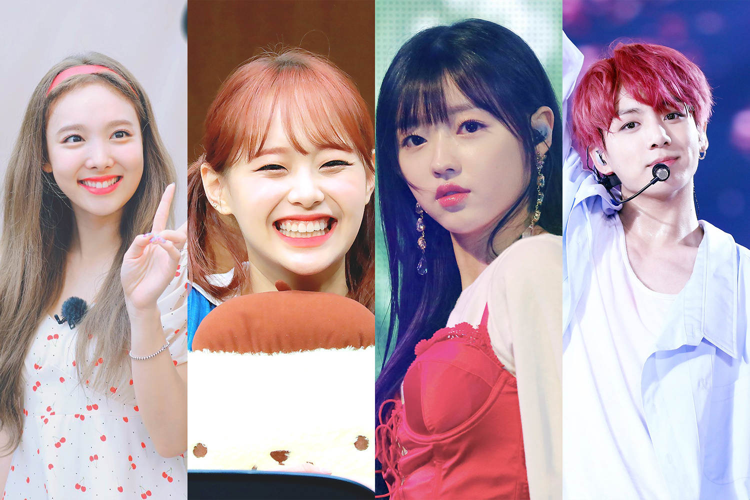 Hình ảnh một người nổi tiếng mặc áo trắng-cam, với họa tiết trái cherry.