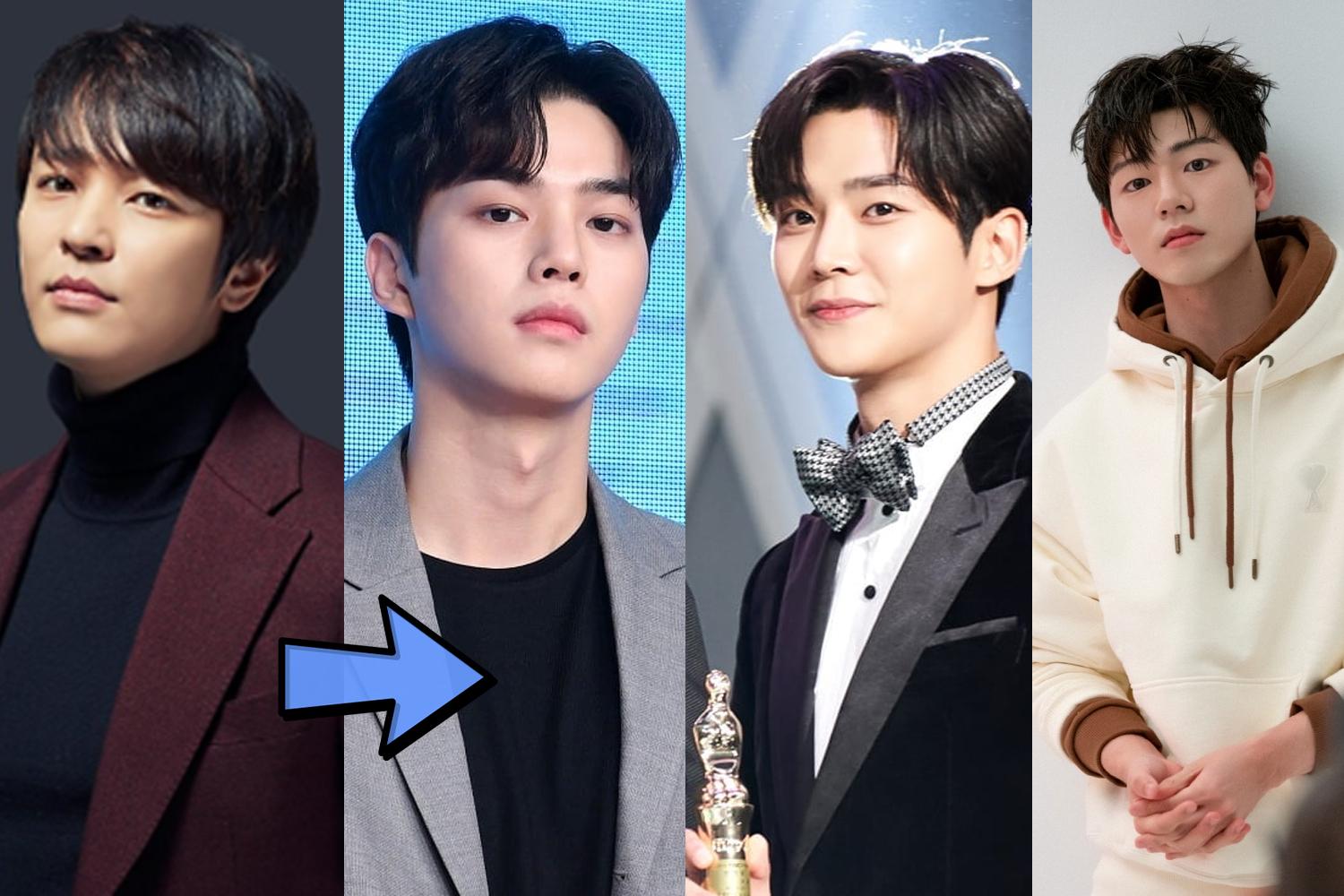 潛在《宮》重拍劇男二號候選，依次為宋江、路雲、裴賢聖，穿著不同風格的服裝照。