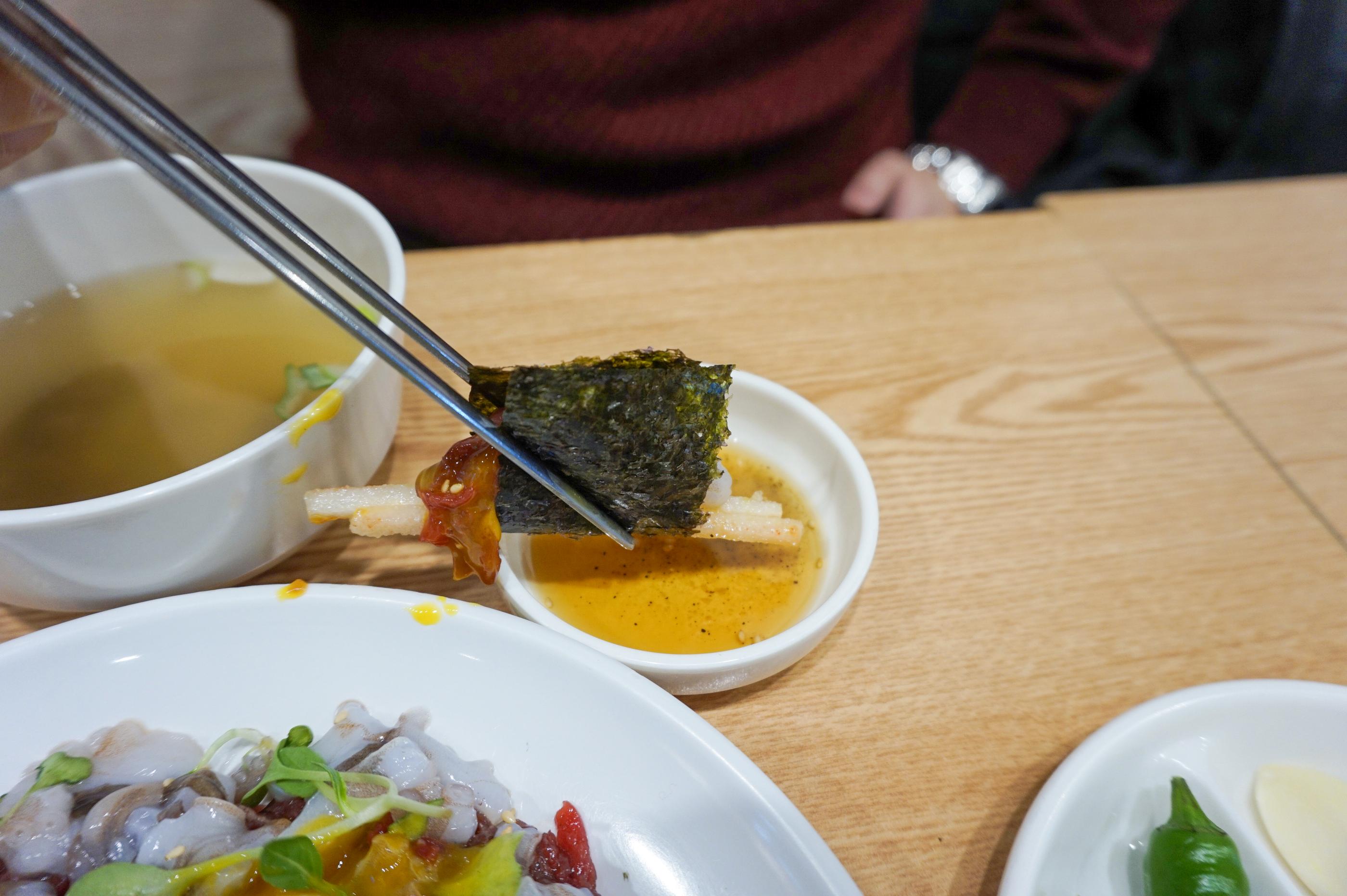 Sungwoo Yookhui | Gwangjang Market, Flavourful raw beef and live baby octopus