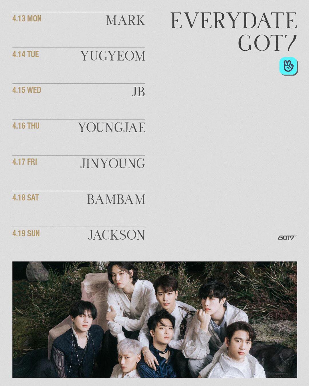 ถึงเวลาเฮของอากาเซ่! GOT7 คัมแบคพร้อมเพลงใหม่ NOT BY THE MOON จากมินิอัลบั้ม DYE อย่าพลาดสตรีมพร้อมกันในวันที่ 20 เมษายนนี้