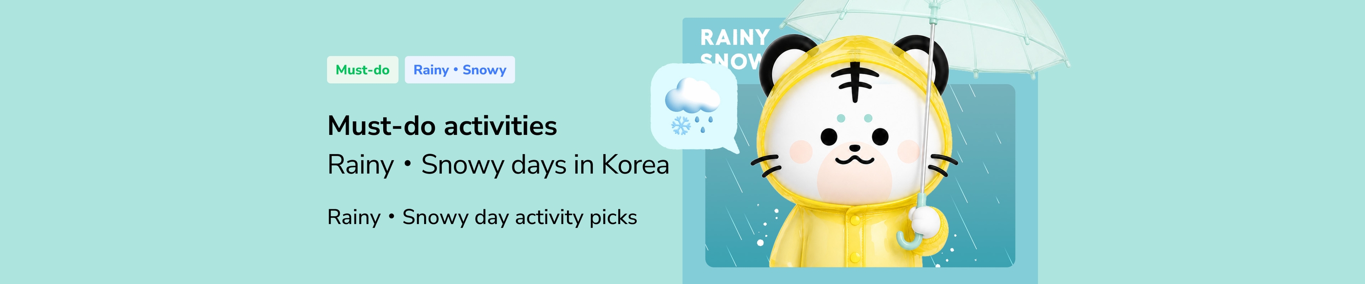 Must-do activities on rainy/snowy days