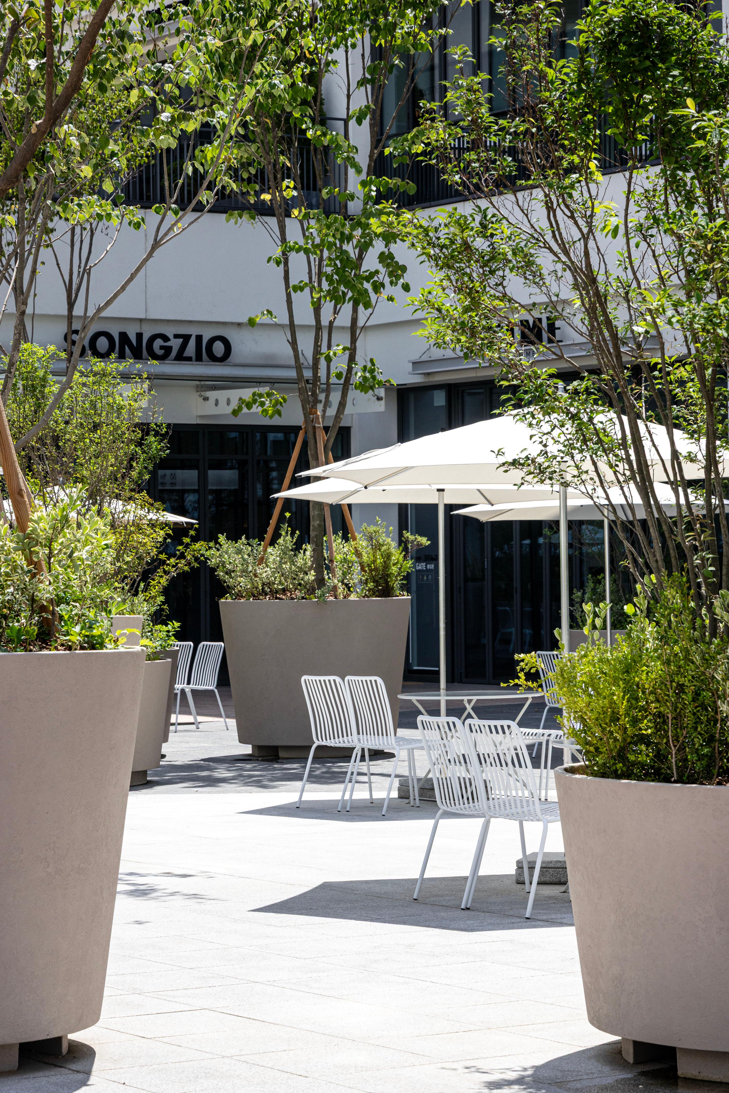 Outdoor café terrace