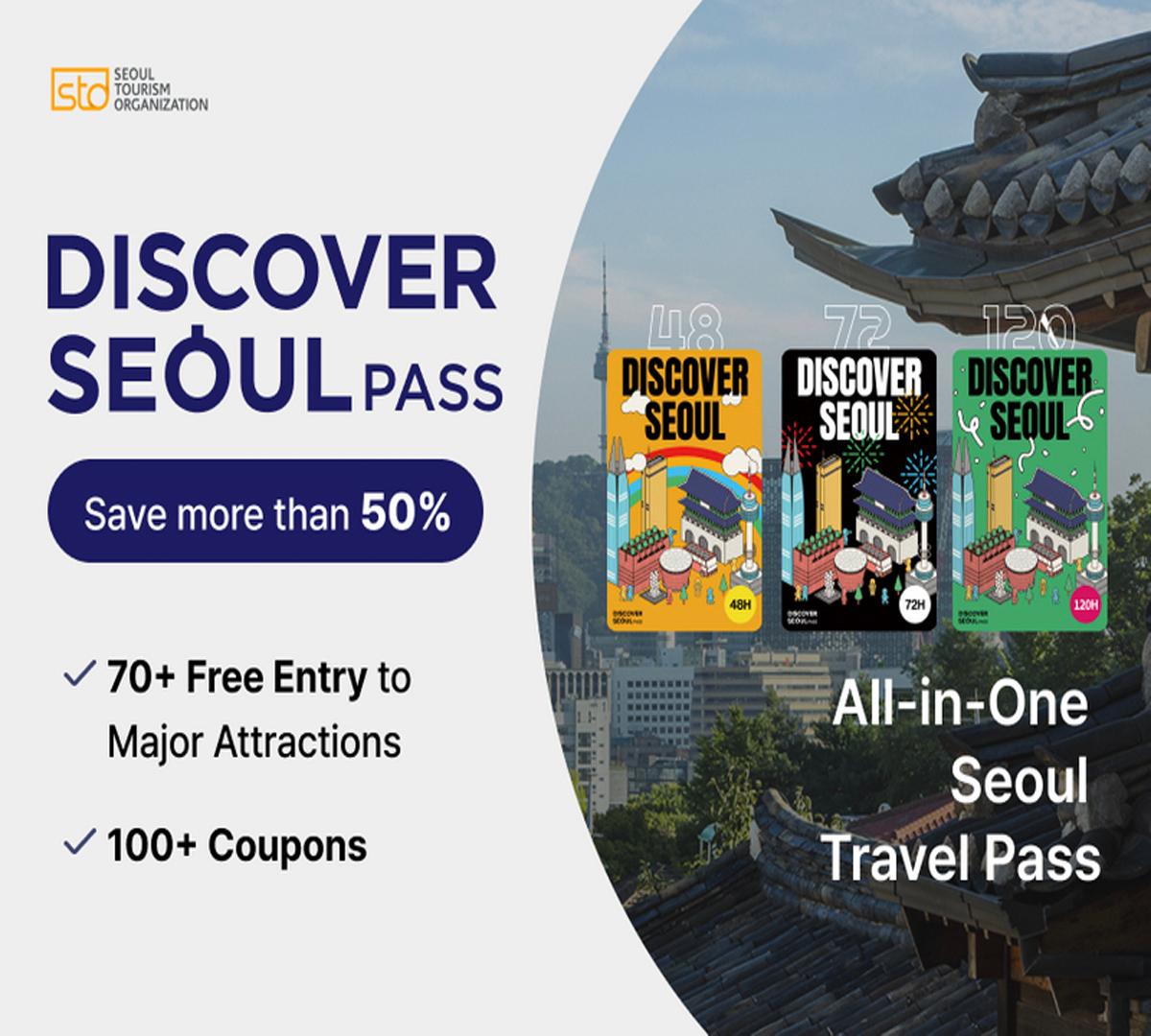 Discover Seoul Pass (48/72/120-Hour Pass)