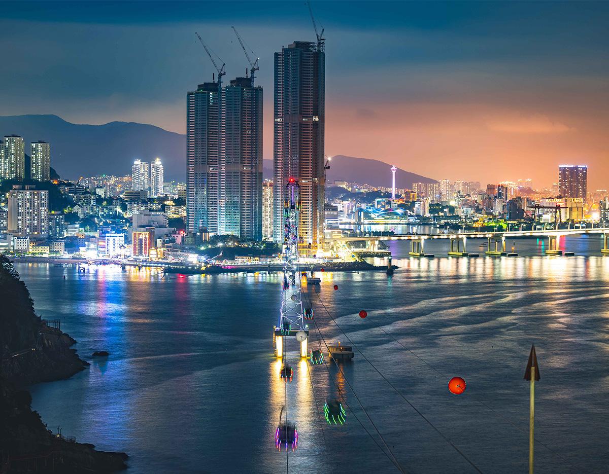 Sunset Haeundae Sky Capsule & East Busan Night view Tour