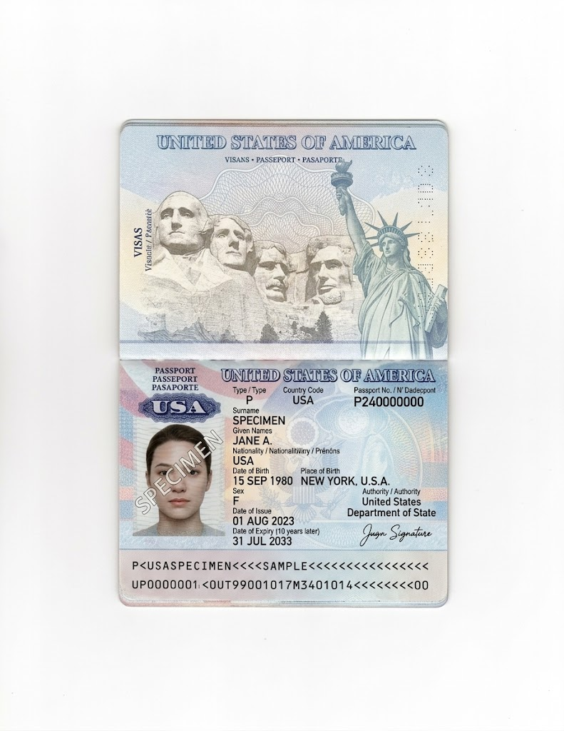Flatbed-scanned ID example