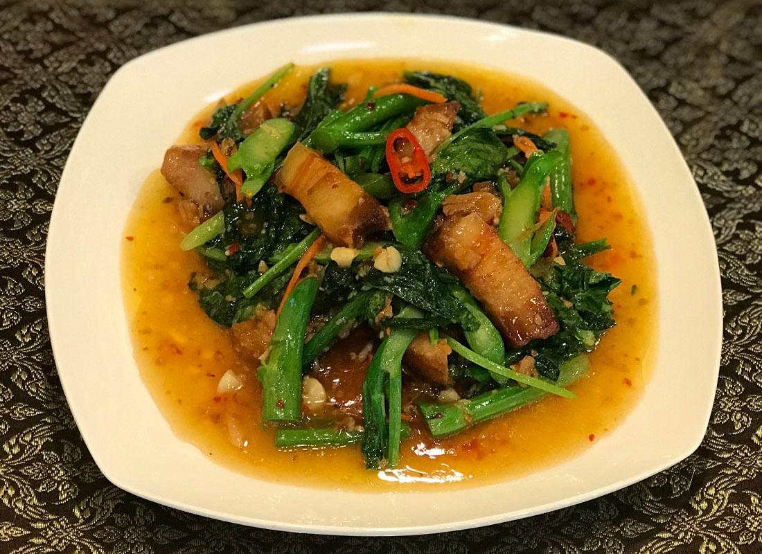 Thai-Milchtee im Restaurant