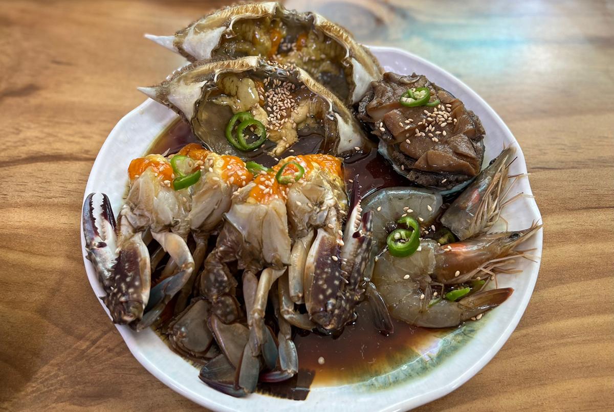 Granchi freschi di Yeonpyeong