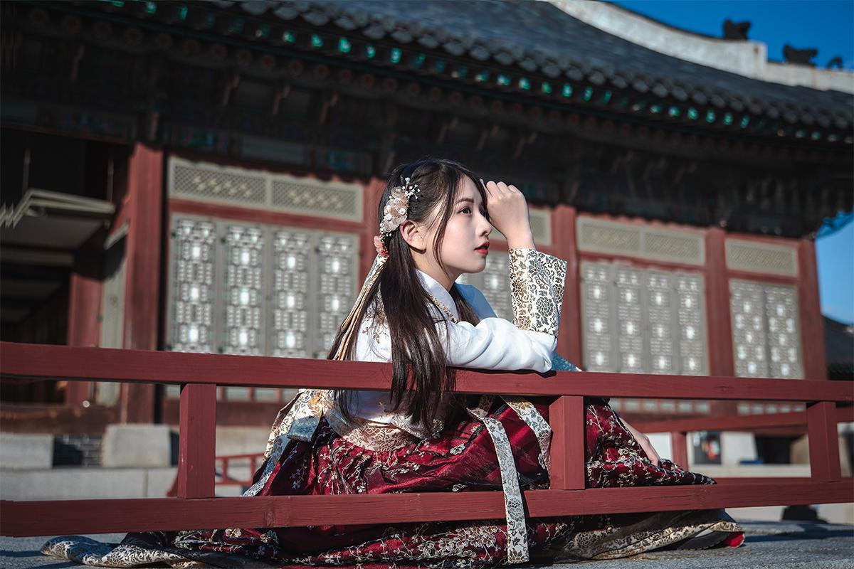 伝統韓服 上黒下赤セット宮廷韓服タンウィ チマチョゴリ韓服黒赤タンウィ上下セット - メルカリ