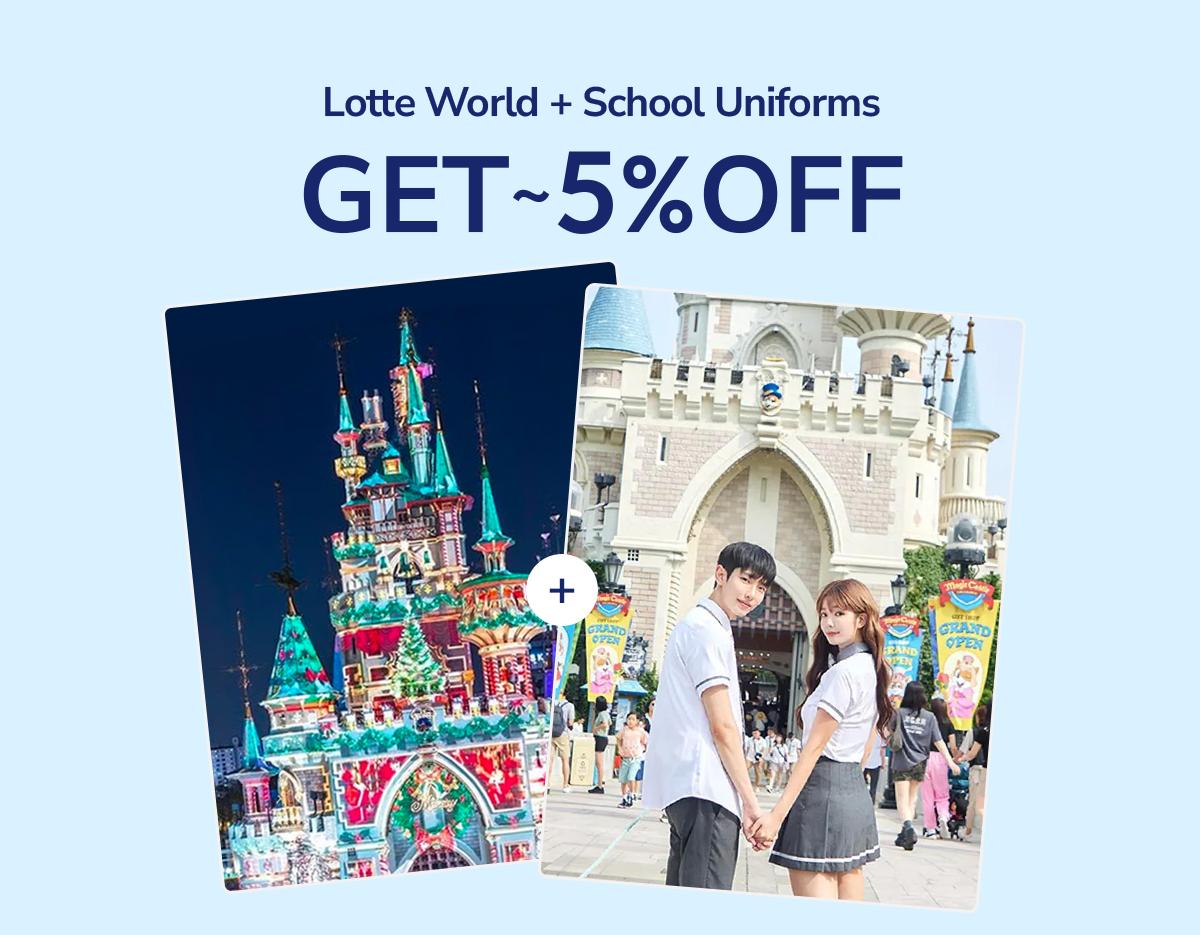 Lotte World Full Day Pass | Special Price + Gamsung School Uniform | School Uniform Rental for Lotte World in Jamsil