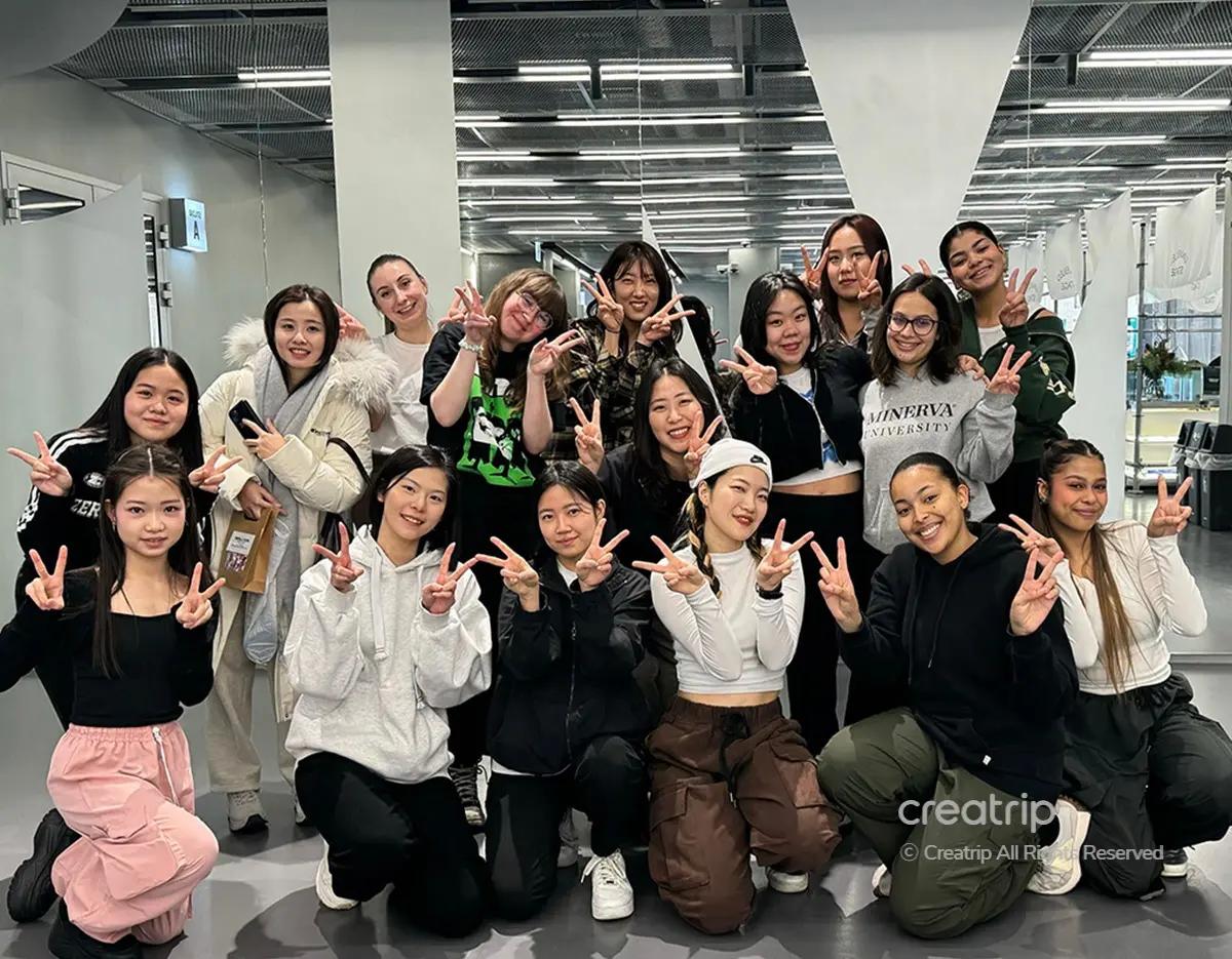 1million dance studio - taking picture after dance class