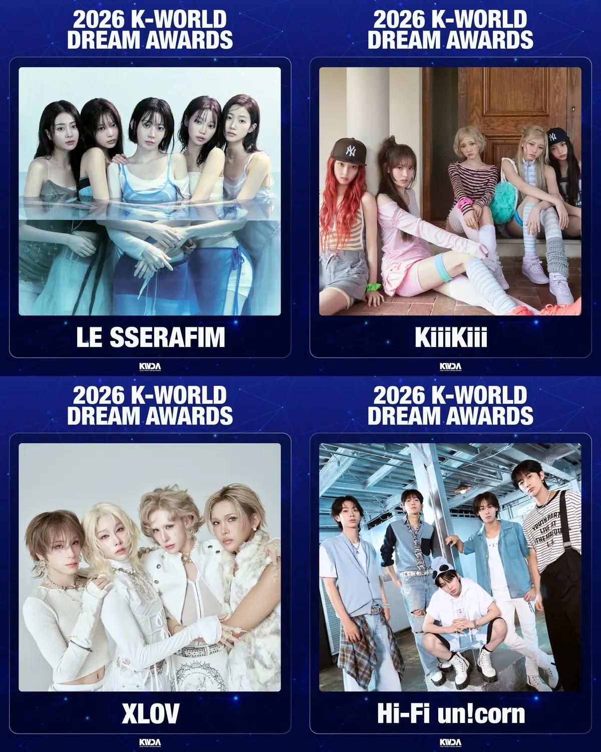 2026 K-WORLD DREAM AWARDS 아티스트 라인업