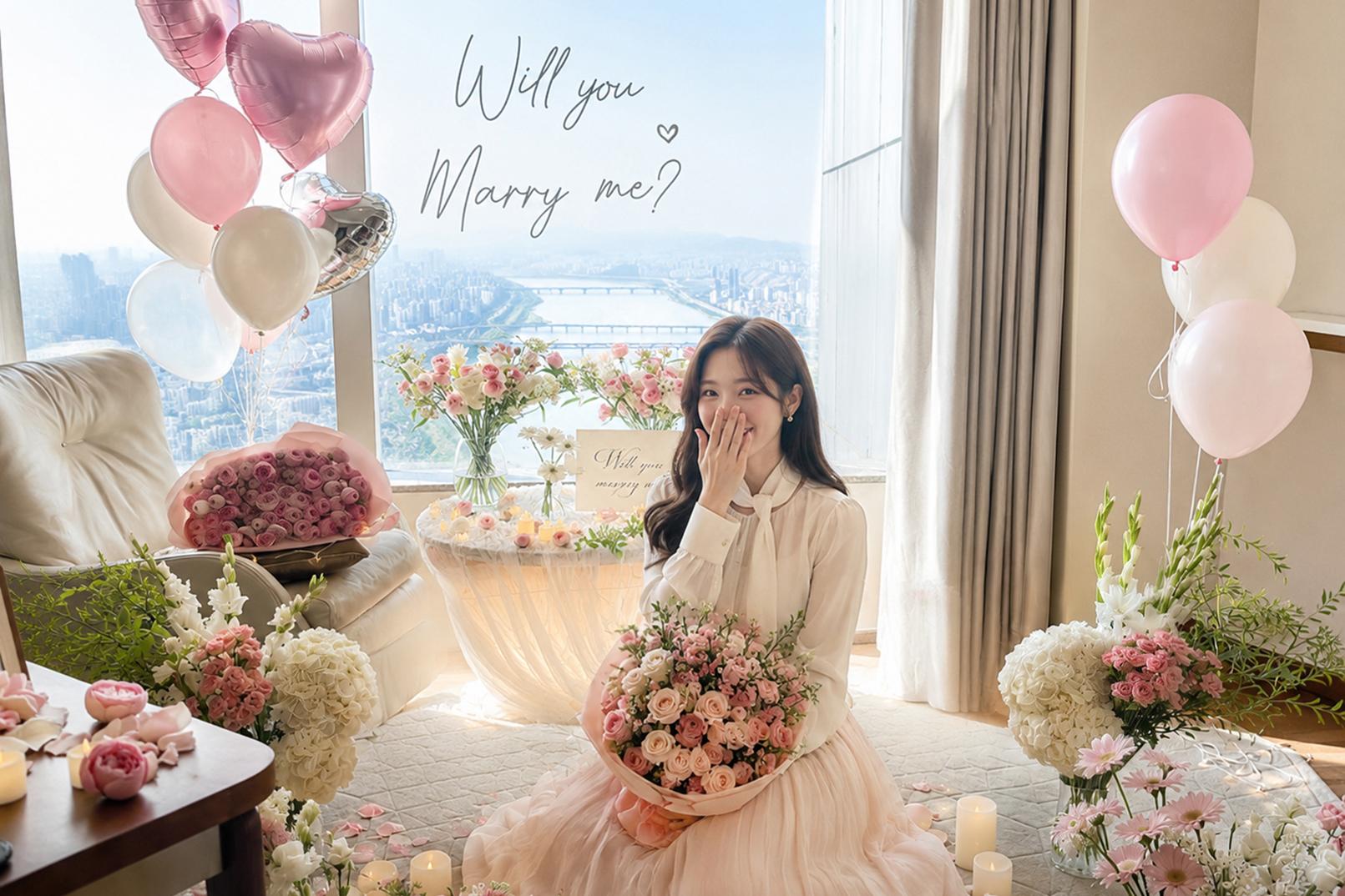 K-Drama Style Romantic Proposal Setup