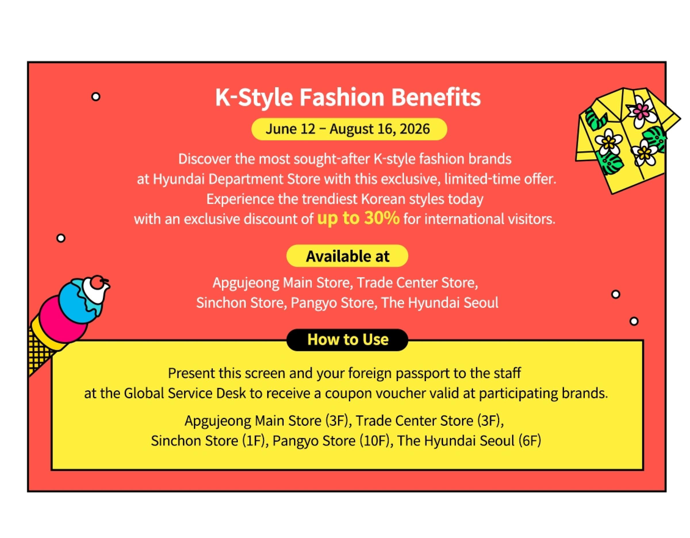 [Hyundai Department Store] K-Style Fashion Benefit (Rabattgutschein wird bereitgestellt) 2