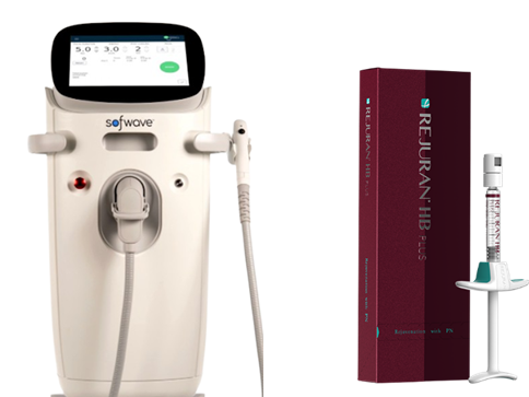 Image of Sofwave and Rejuran HB devices and product