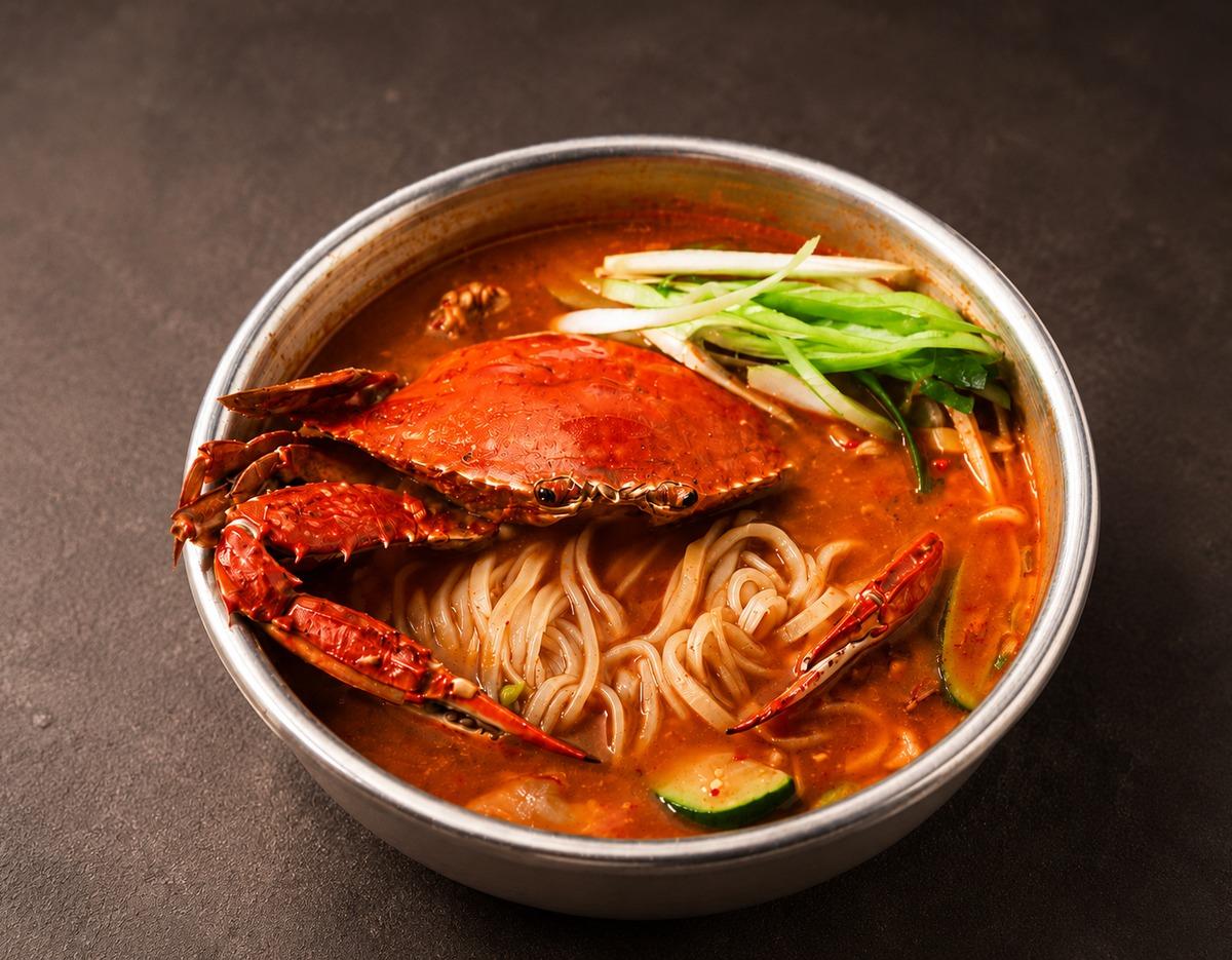 Daetongnyeong Samgyeopsal Sinnonhyeon Station Branch Whole Blue Crab Kalguksu
