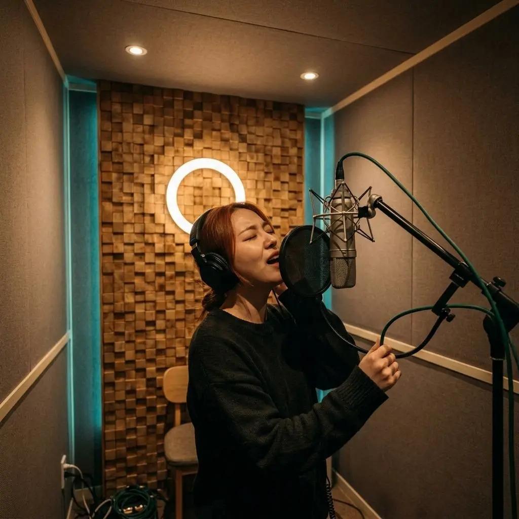 HEMA STUDIO 송 커버 녹음 장면