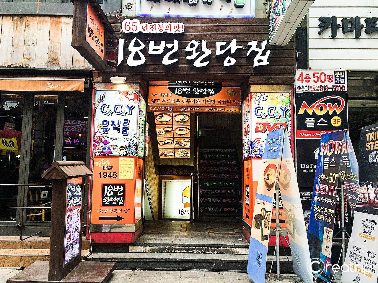 City storefront displaying advertising signage and typography on building facade with door and street in view.
