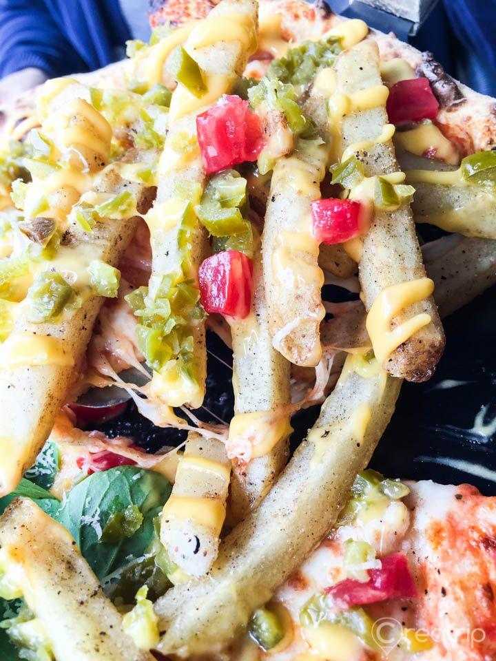 8 Piece Pizza with Dodger Dog, Salad, and Leaf Vegetables - Korean Cuisine Fast Food Recipe