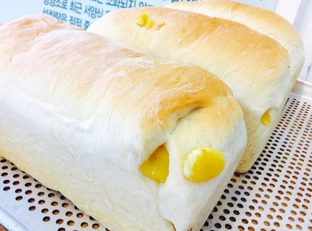 Baked MiSo Bread loaf, a staple Korean comfort food made with fresh ingredients.