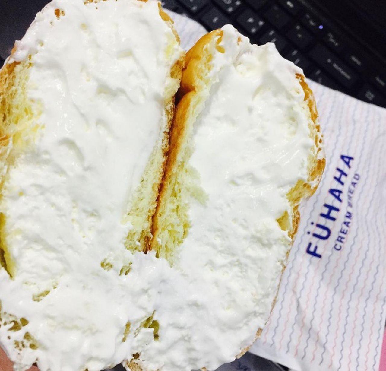 Delicious cream-filled pastry from Korean bakery, perfect for dessert or snack.