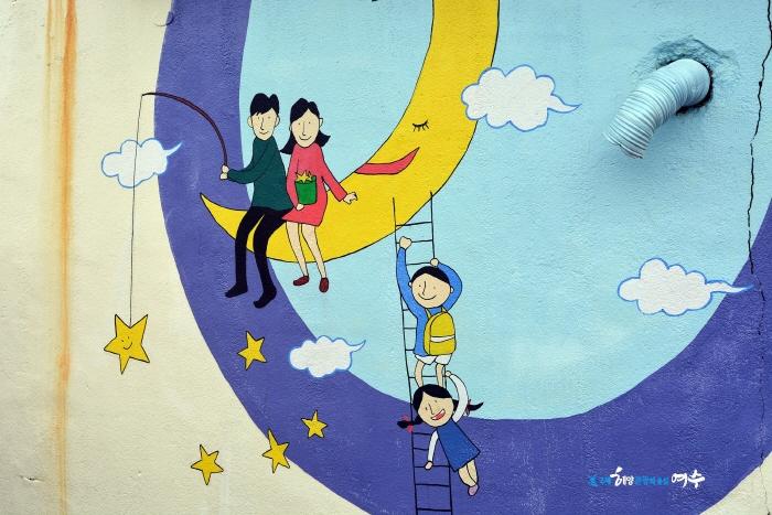 Engel Wandmalerei Dorf 1