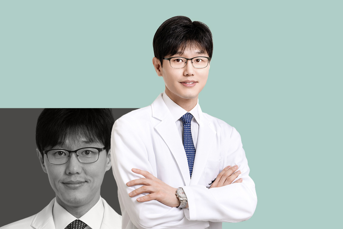Photograph presenting a plastic surgeon from Seoul Leaguer Dermatology Clinic.