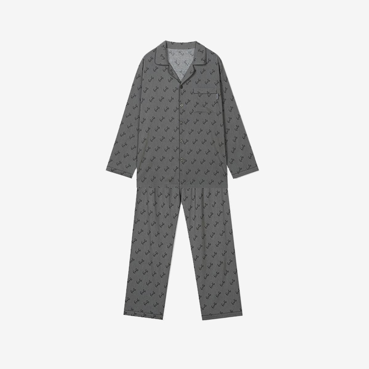 《SHINee泰民xSPAO聯名款》6v6睡衣套裝（深灰色）