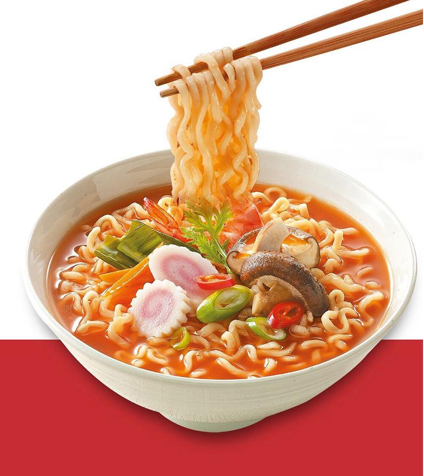 bowl of korean brand ottogi's Odongtong Ramen