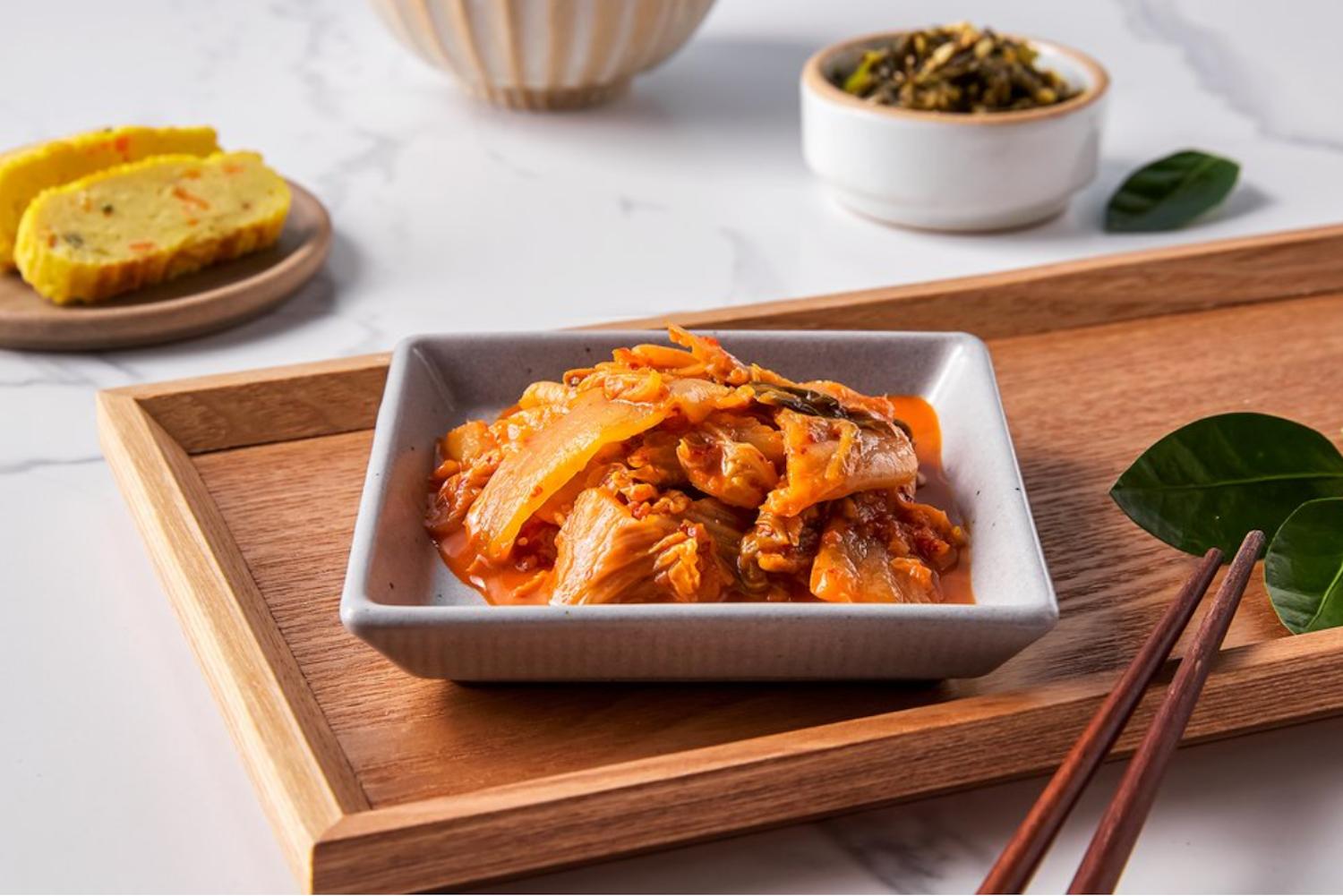  korean company jongga jib stir-fried kimchi as a side dish