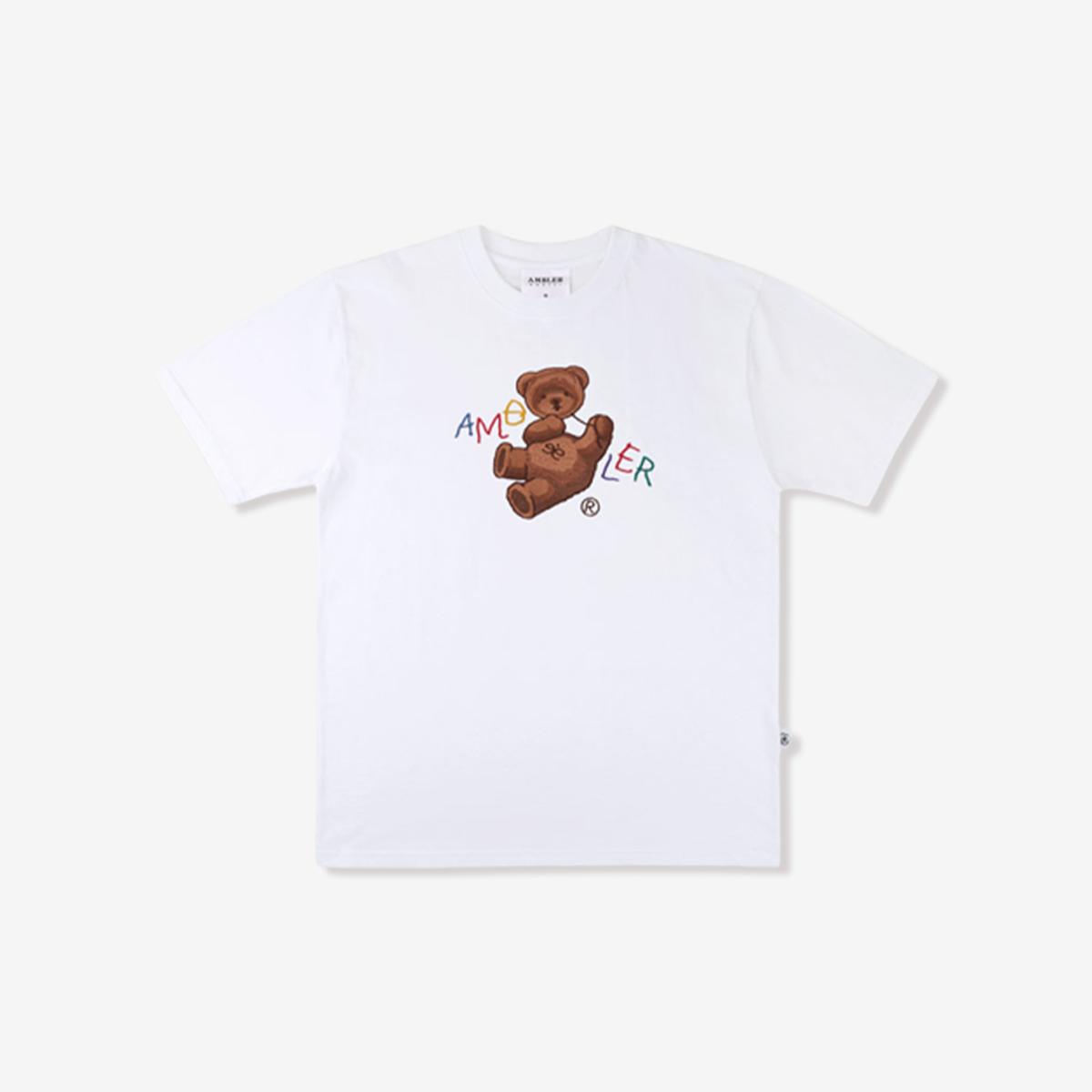 氣球小熊短袖T恤（白色）