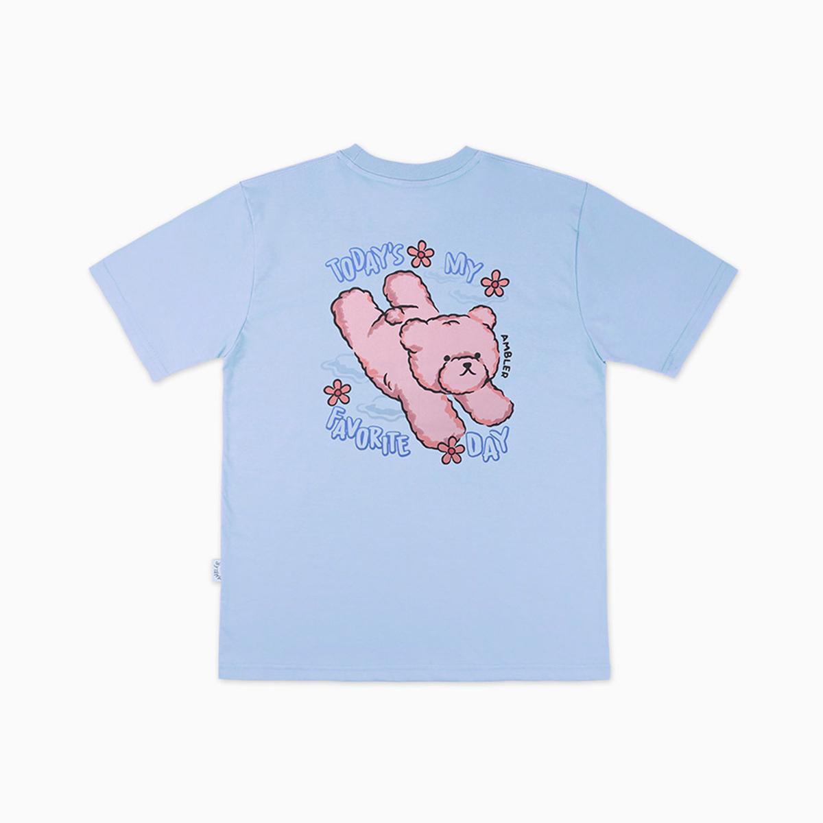 飛天小熊短袖T恤（藍色）