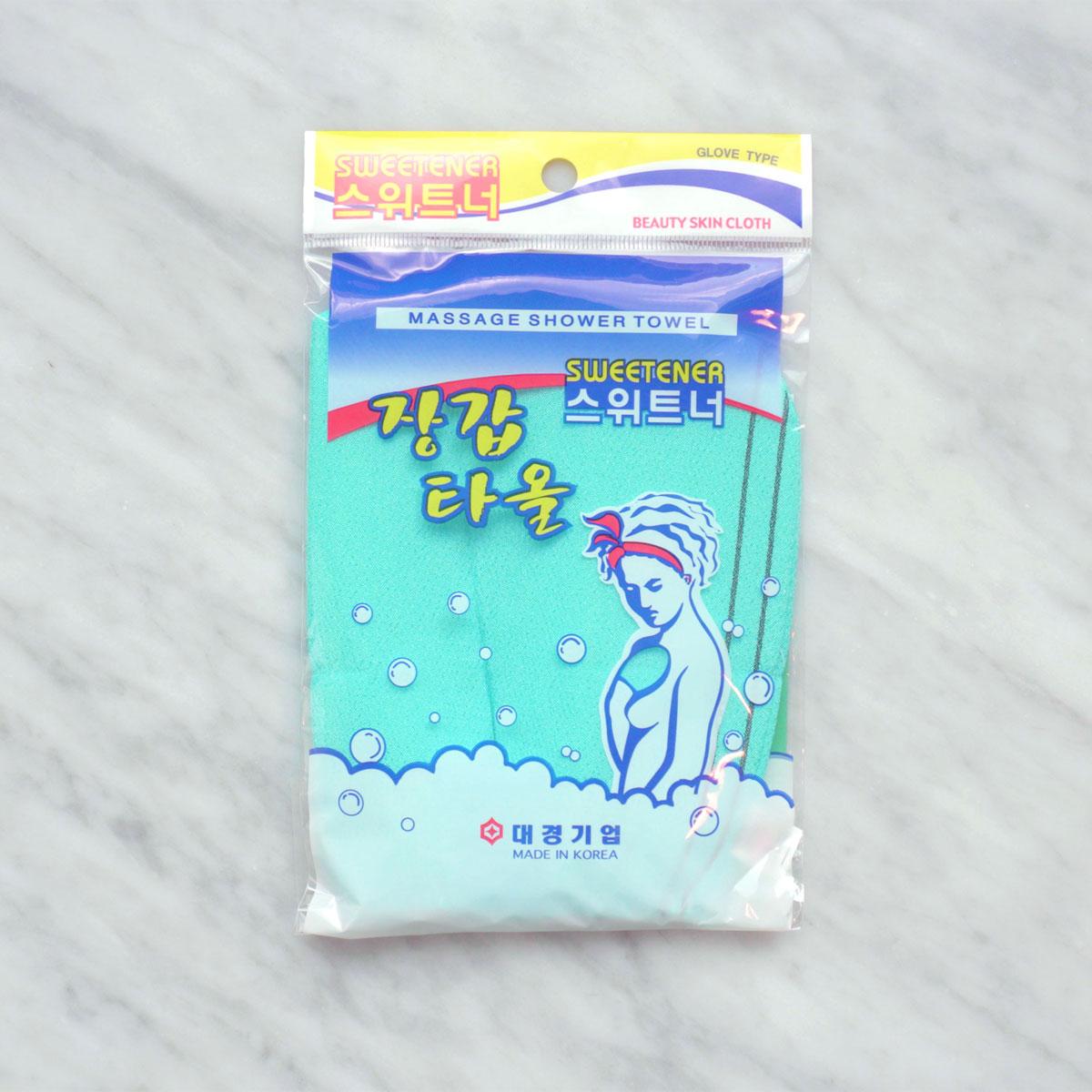 韓國搓澡手套（天藍色）